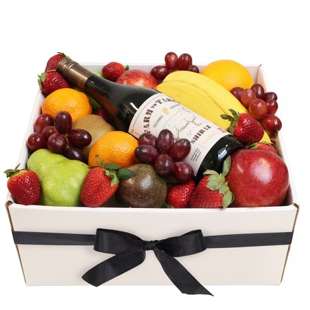 Classic Fruit Box with Red Wine